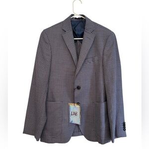 PAL ZILERI LAB Men’s Suit Jacket Size 48R Tweed Blue Plum
